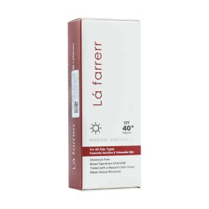 کرم ضد آفتاب مینرال SPF40 لافارر مناسب انواع پوست 40 گرم (رنگی)